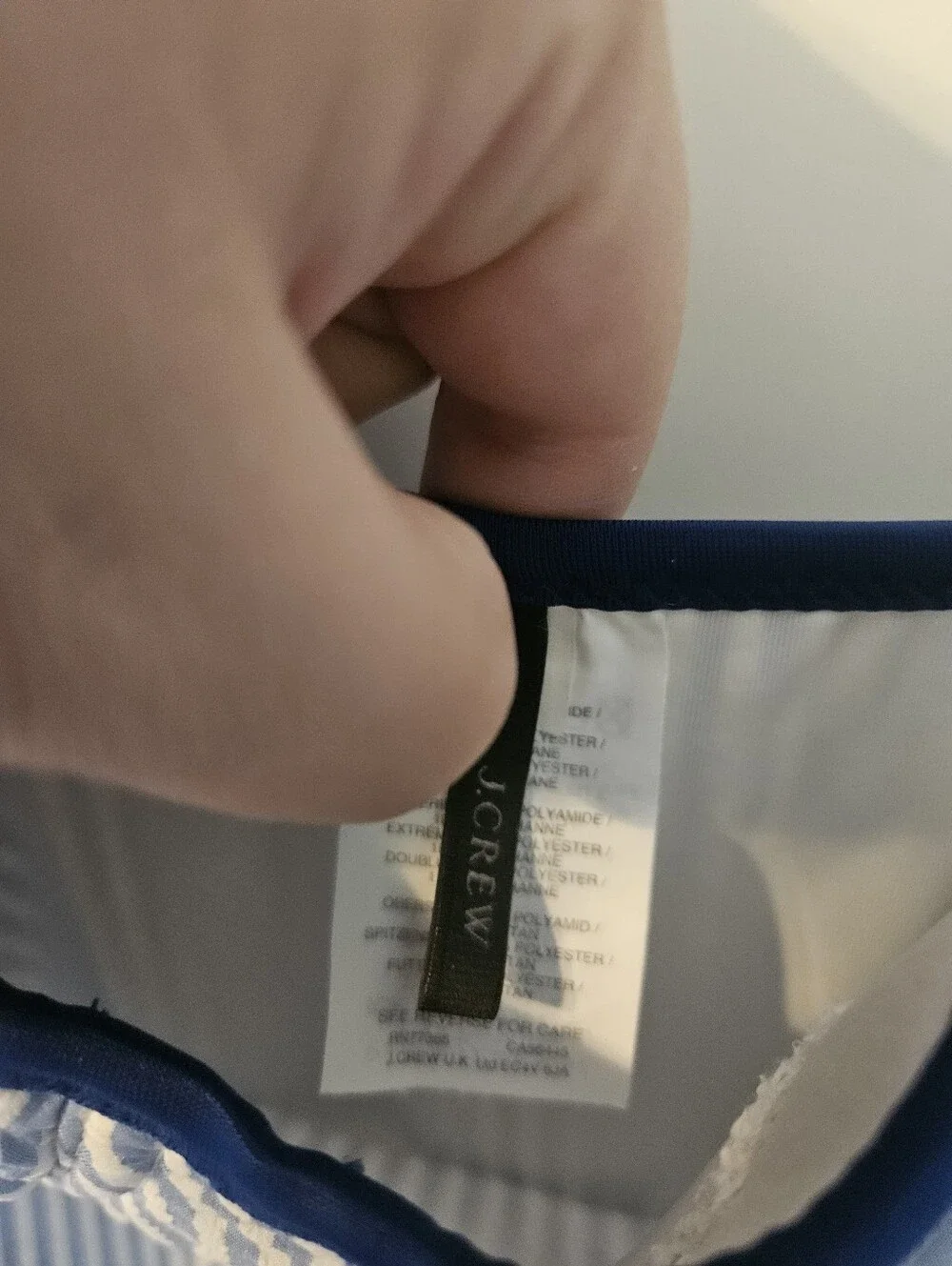 J.Crew Seersucker Tie-Shoulder One-Piece